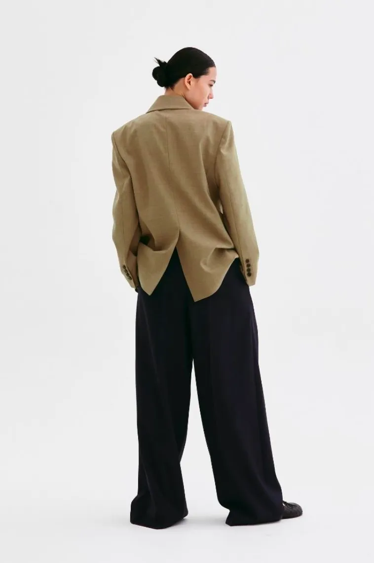 Basic Tailored Jacket In Khaki Beige