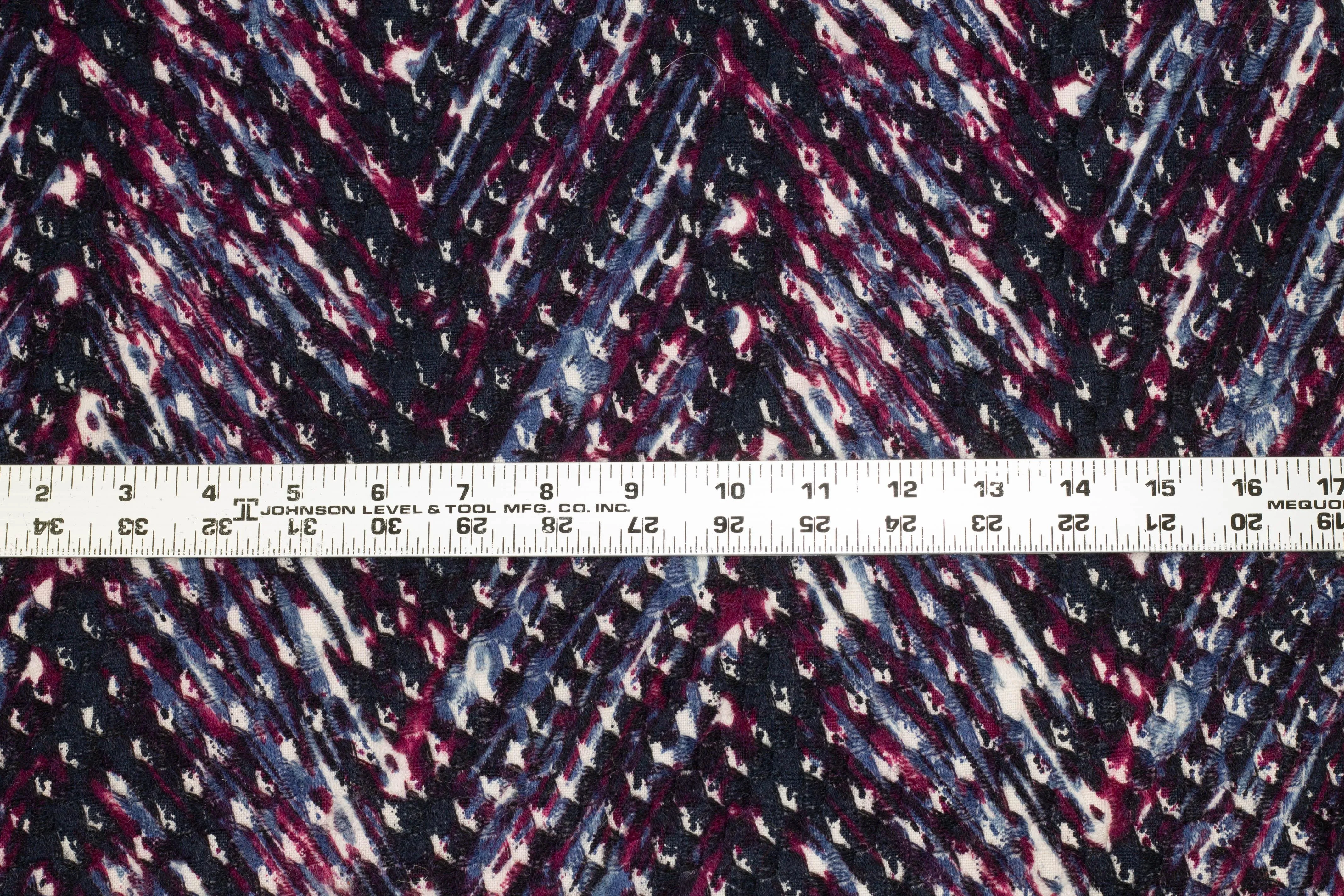 Blue and Purple Italian Wool