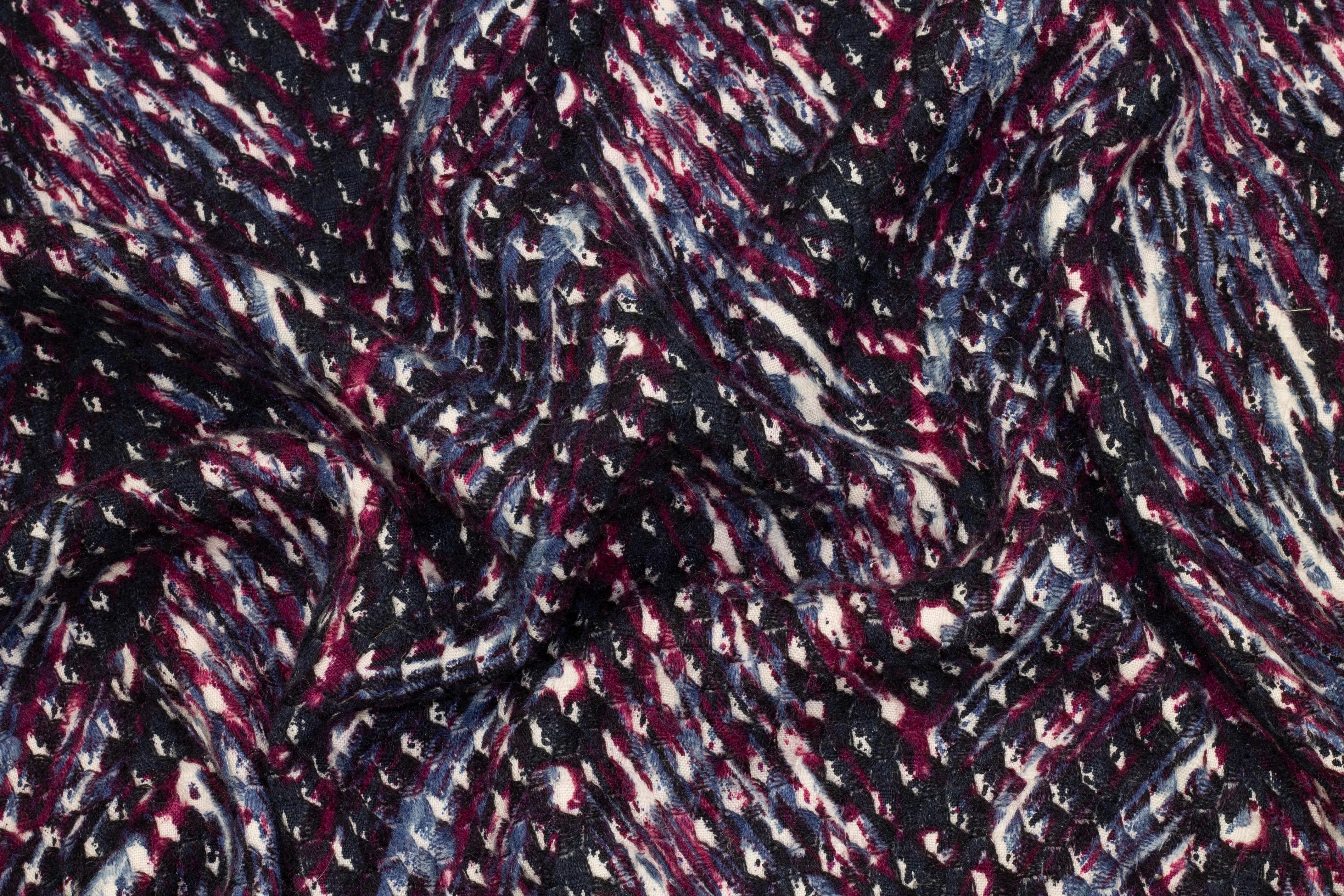 Blue and Purple Italian Wool