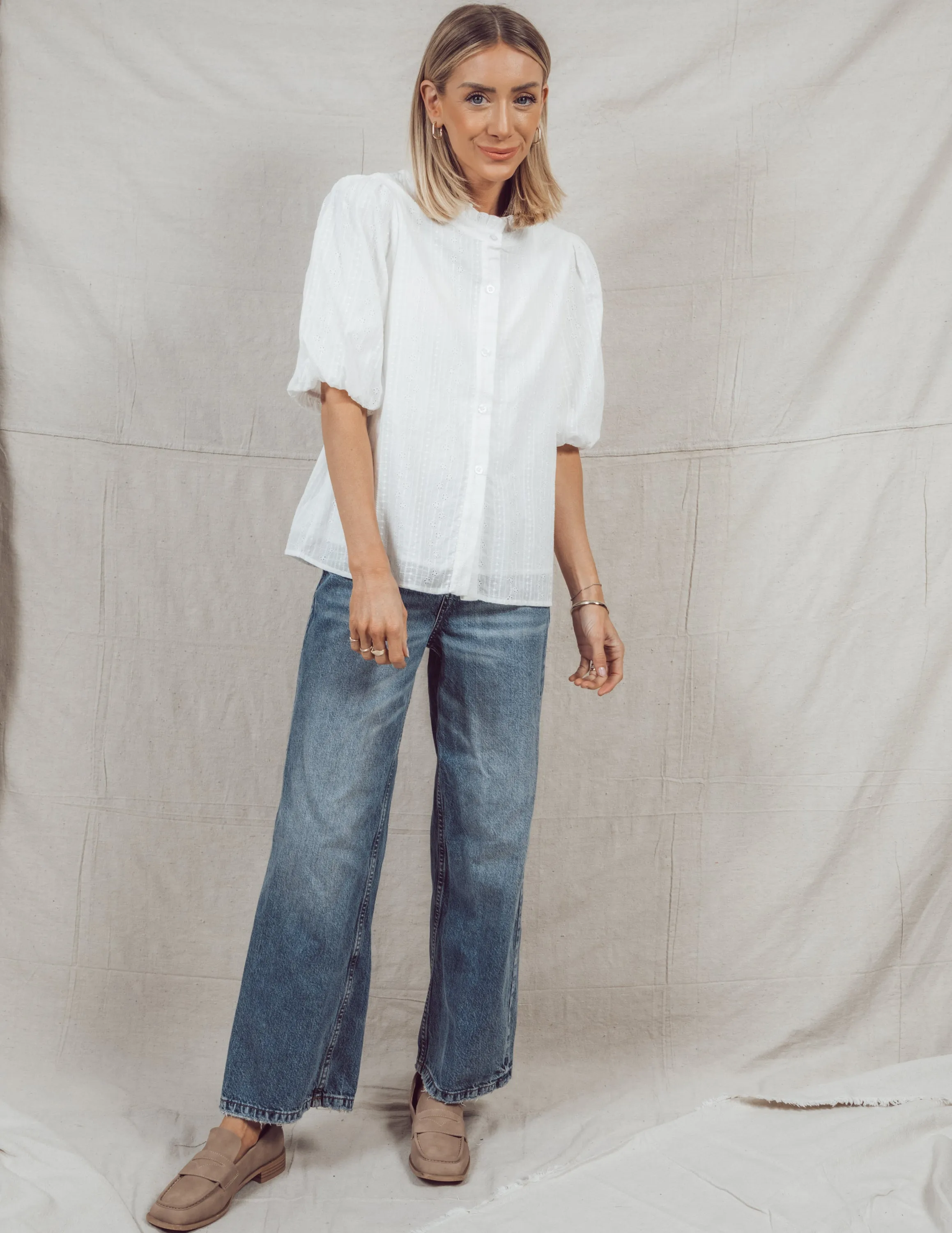 Bridget Button Up Top