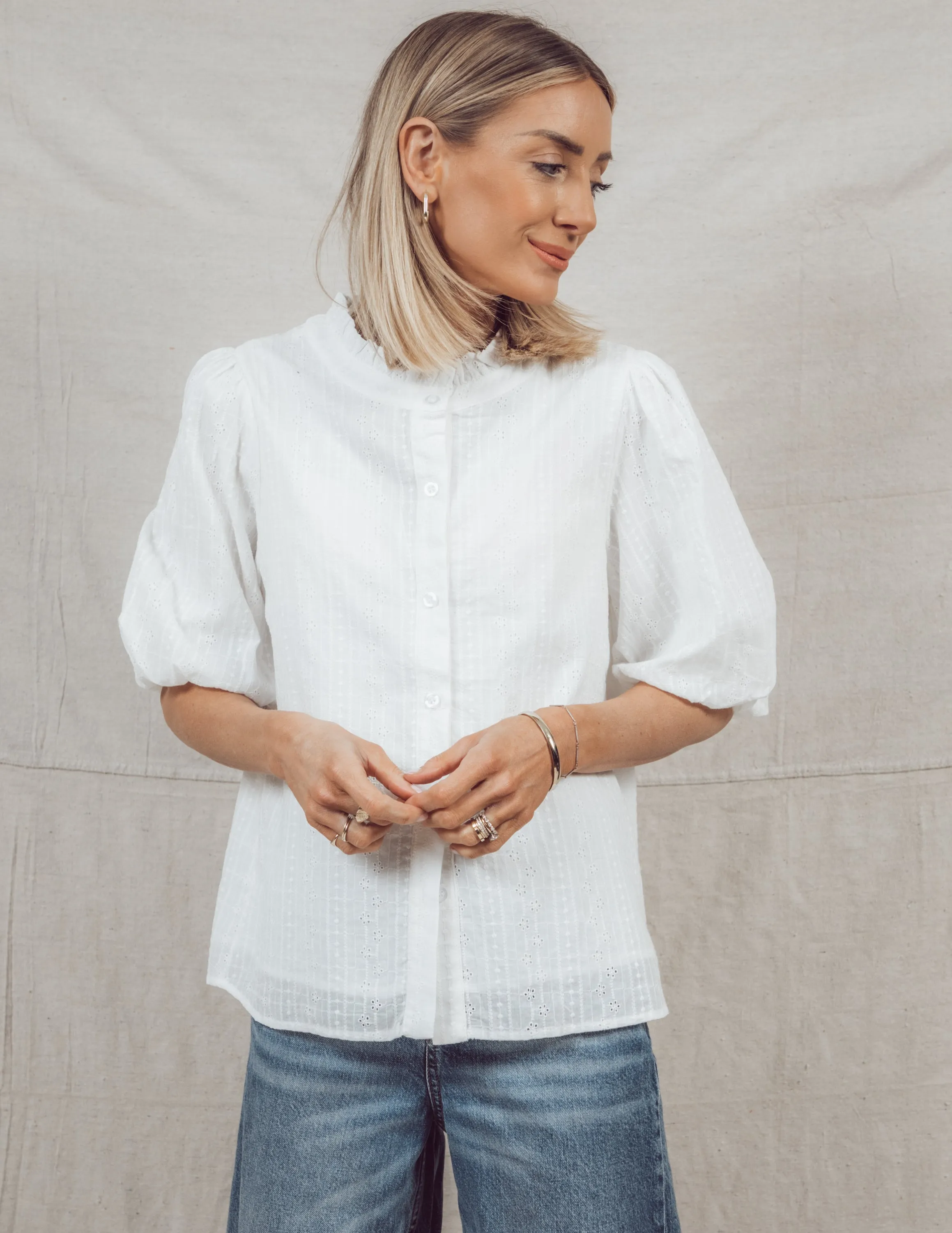 Bridget Button Up Top