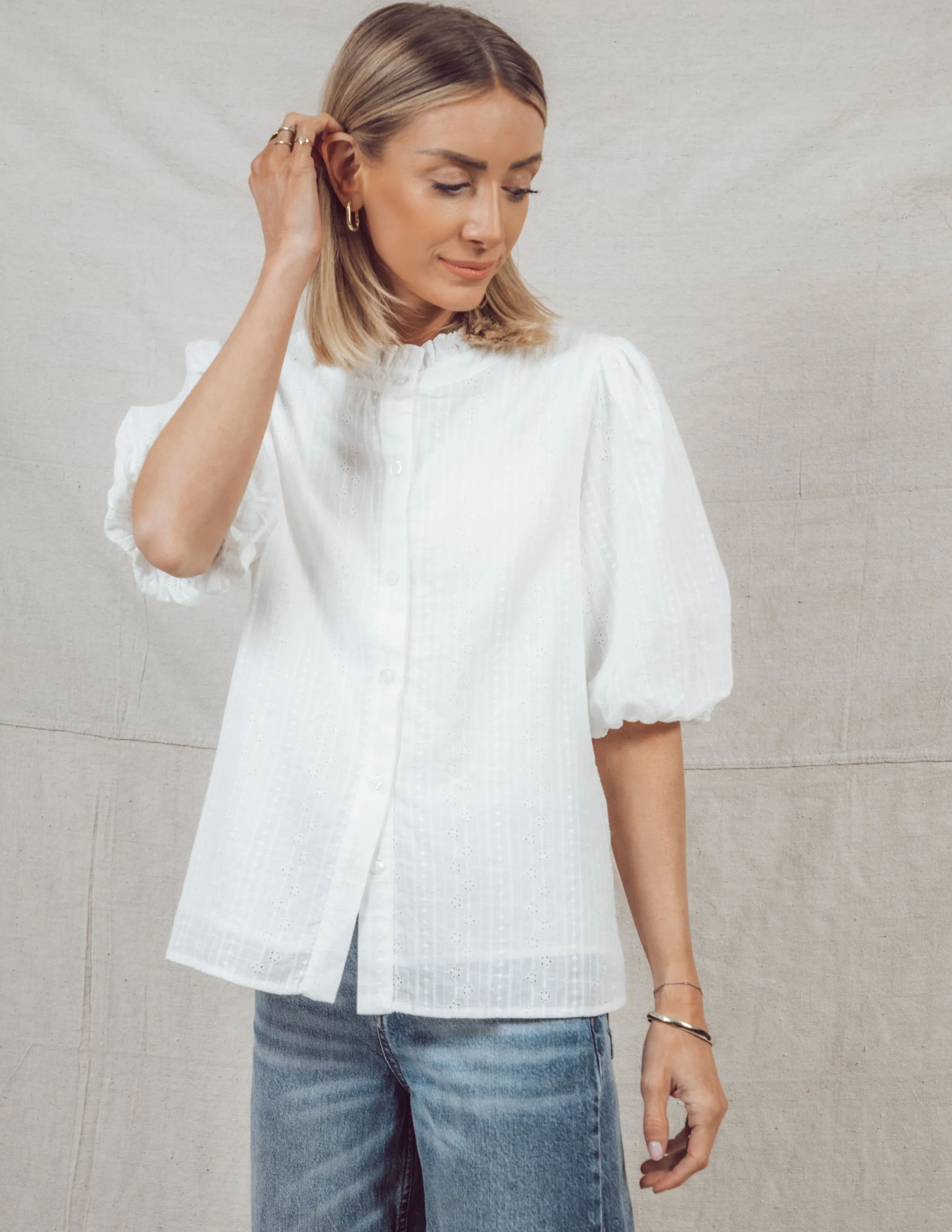 Bridget Button Up Top