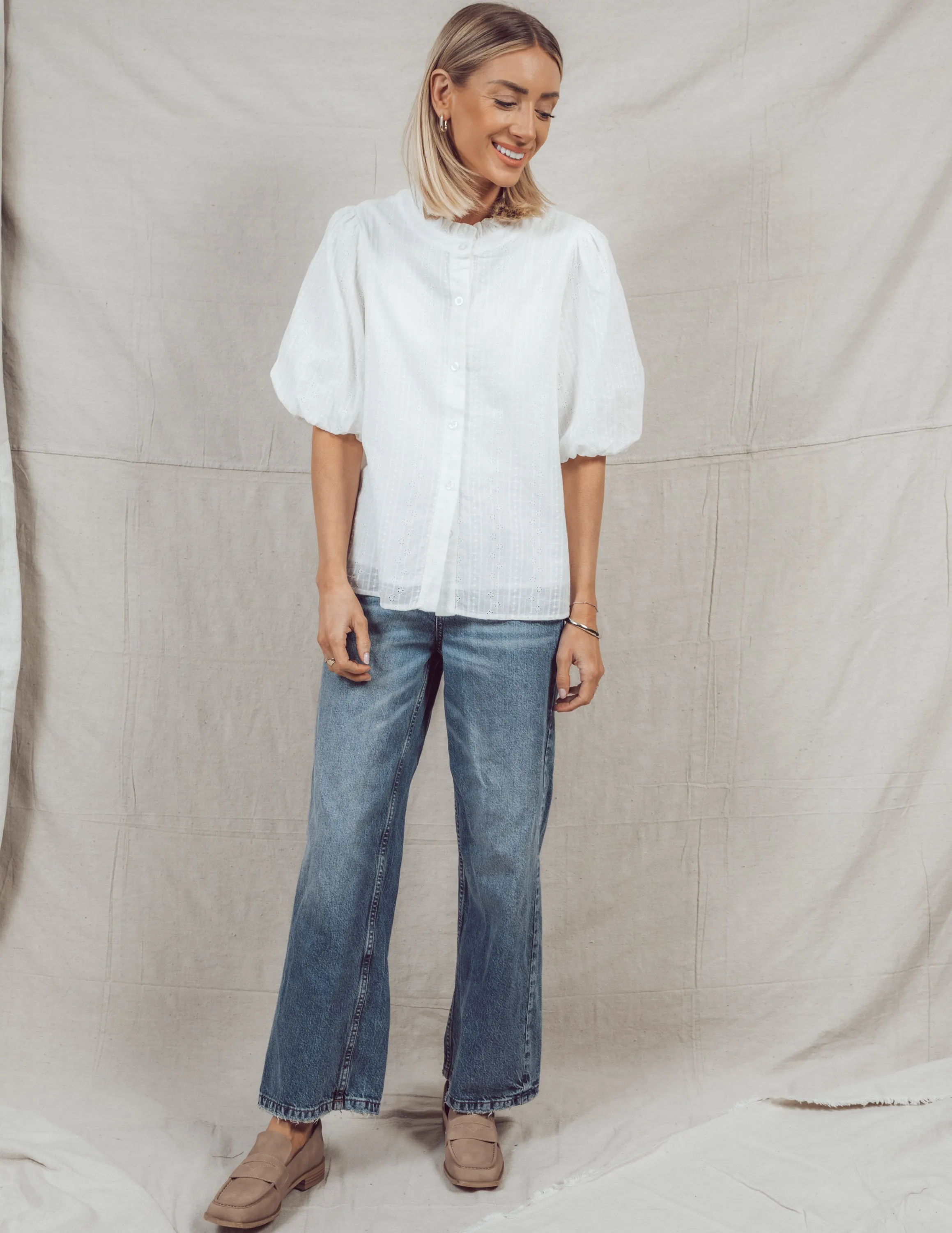 Bridget Button Up Top