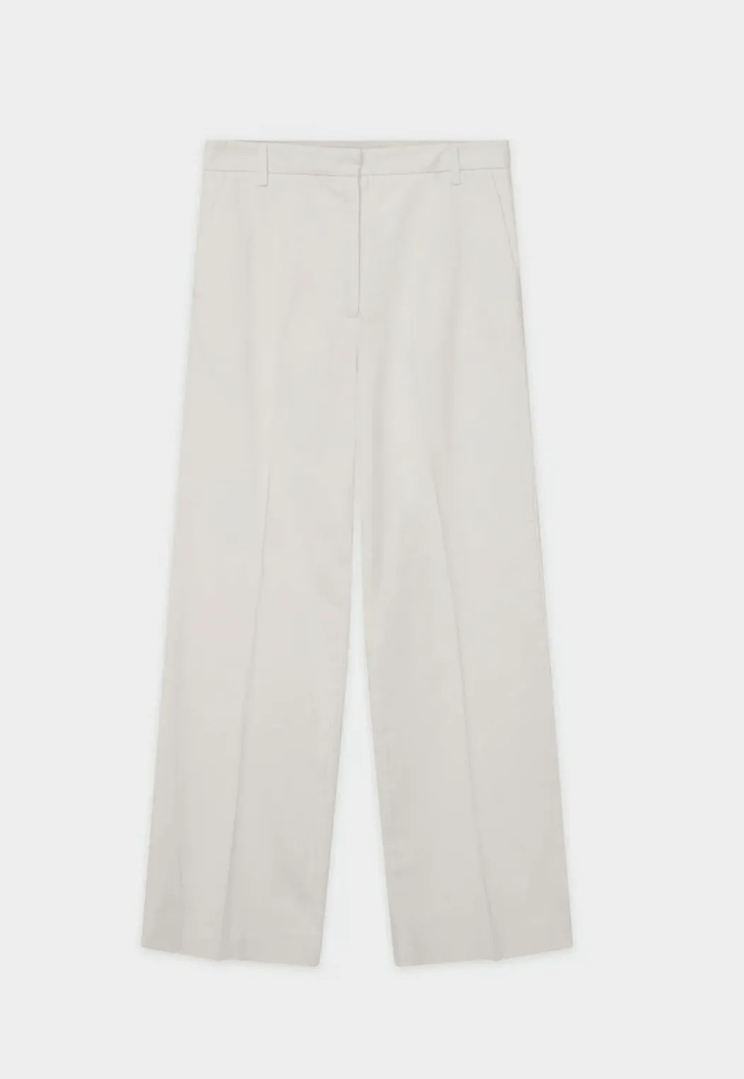 Calle Star White Soft Canvas Twill Trousers