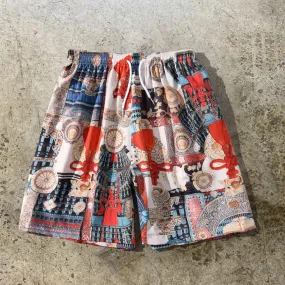 Casual ethnic print men's shorts