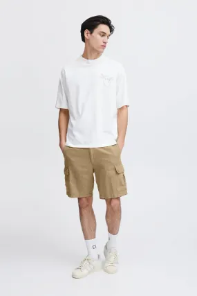 CASUAL FRIDAY - CFSIMON 0137 Cargo linen mix shorts - 20505123