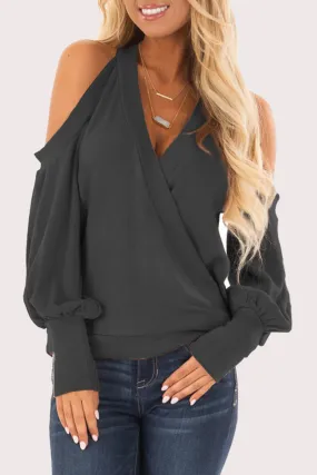 Casual Solid V Neck Tops