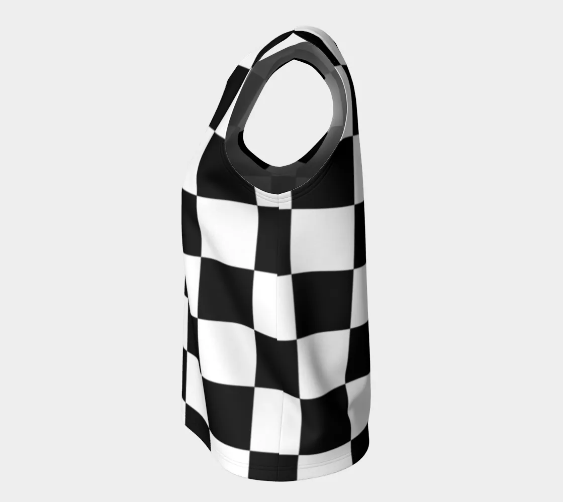 Checkered Loose Tank Top