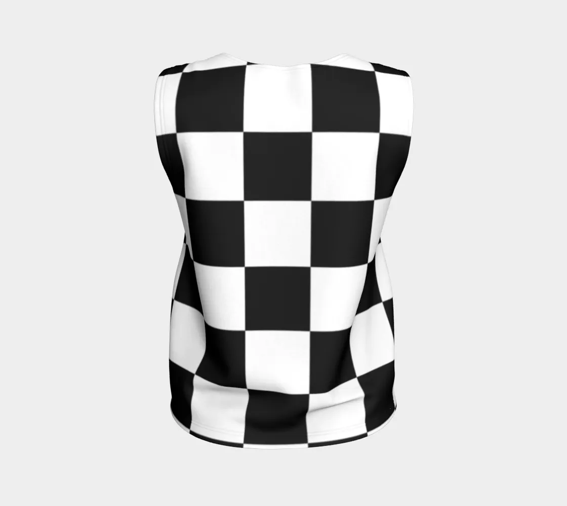 Checkered Loose Tank Top