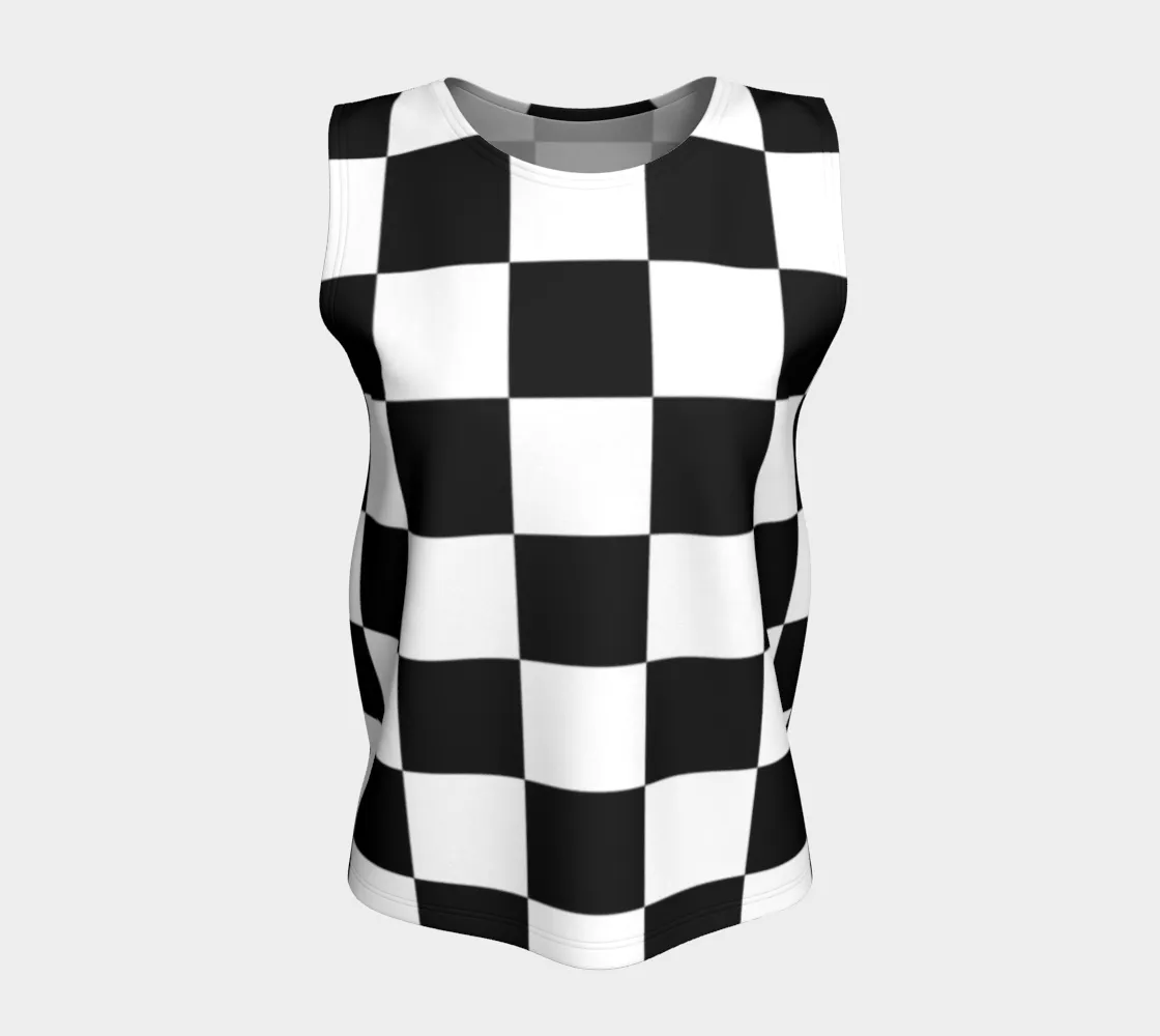 Checkered Loose Tank Top