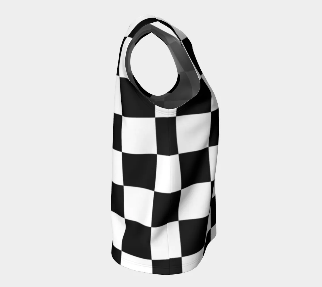 Checkered Loose Tank Top