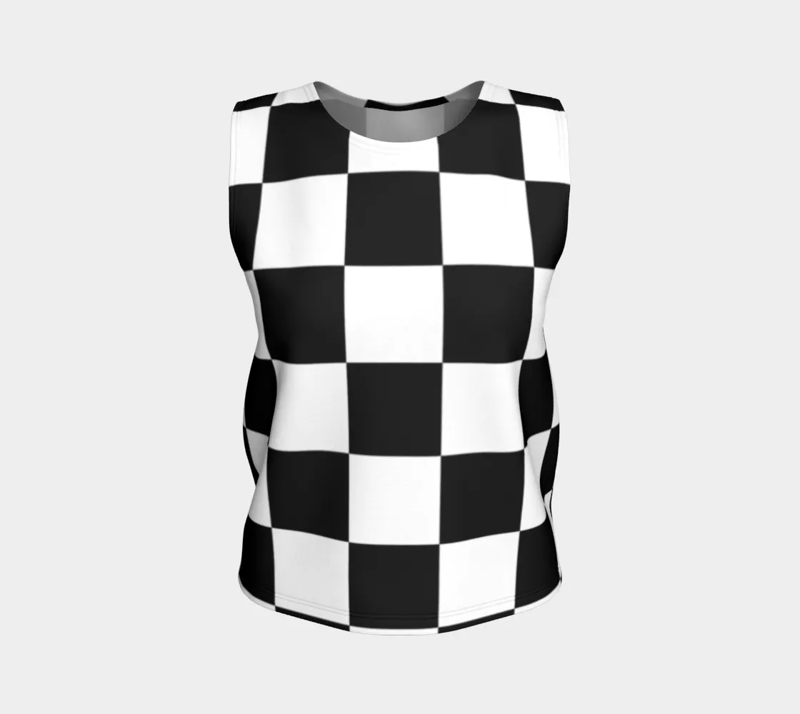 Checkered Loose Tank Top