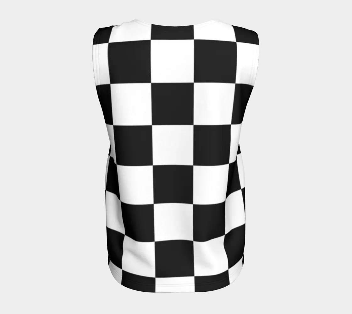 Checkered Loose Tank Top