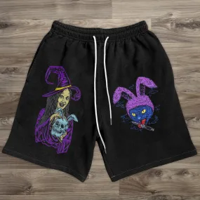 Devil Rabbit Casual Retro Shorts