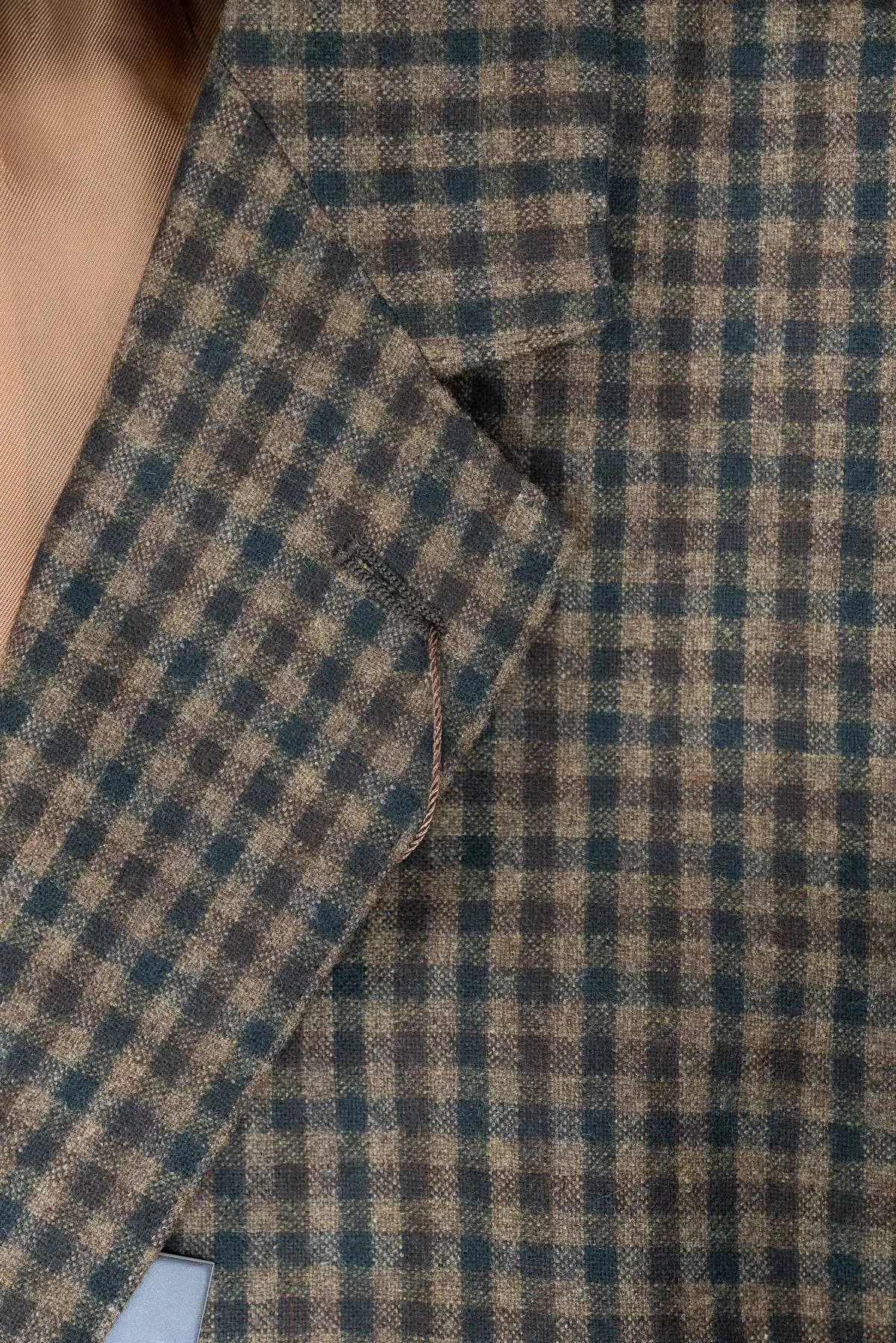 E. Thomas Brown & Olive Check Sport Coat