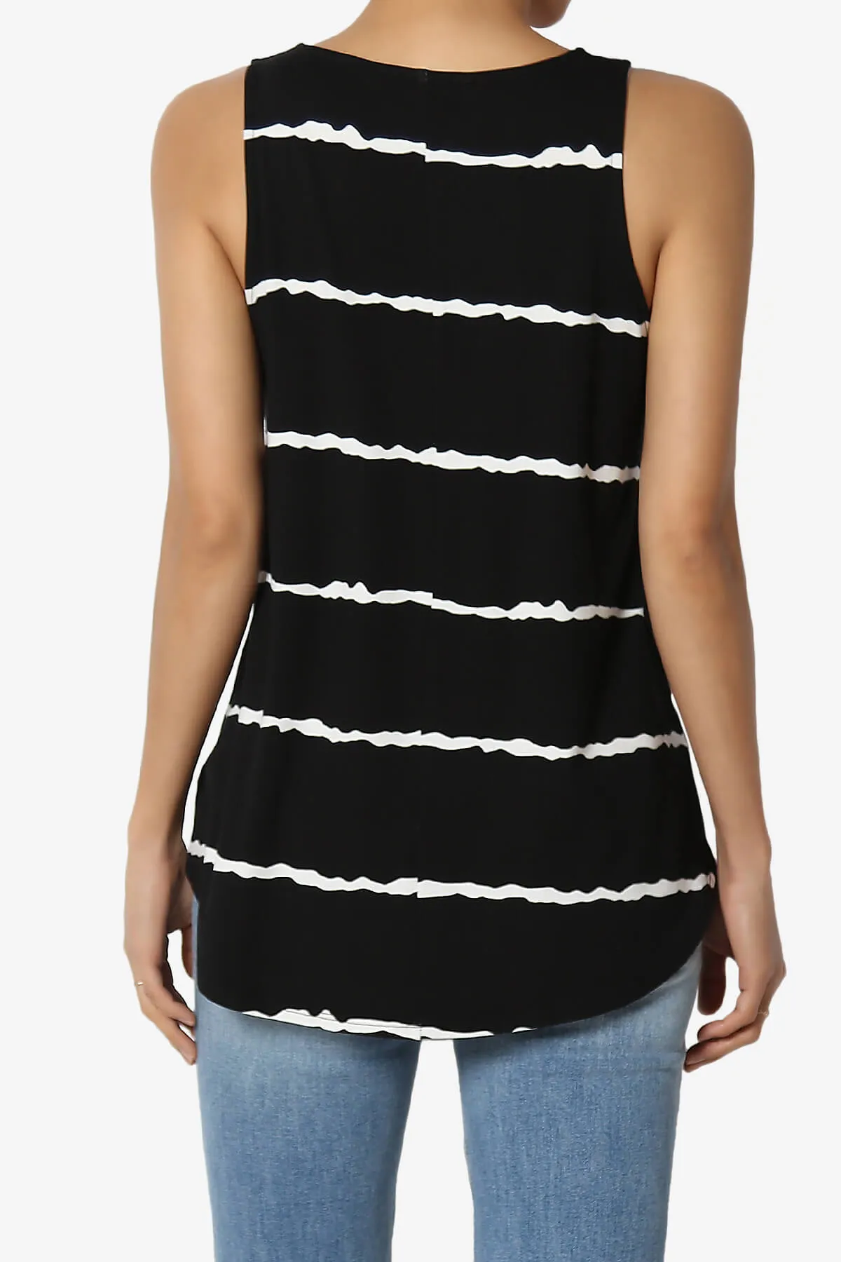 Ellison Stripe Scoop Neck Loose Fit Tank Top