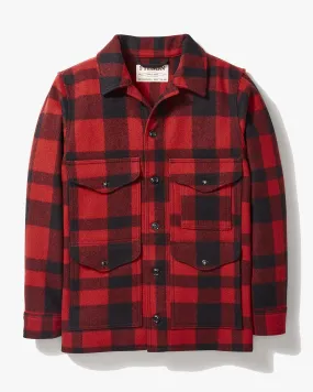 Filson Wool Mackinaw Cruiser Coat - Red / Black Plaid