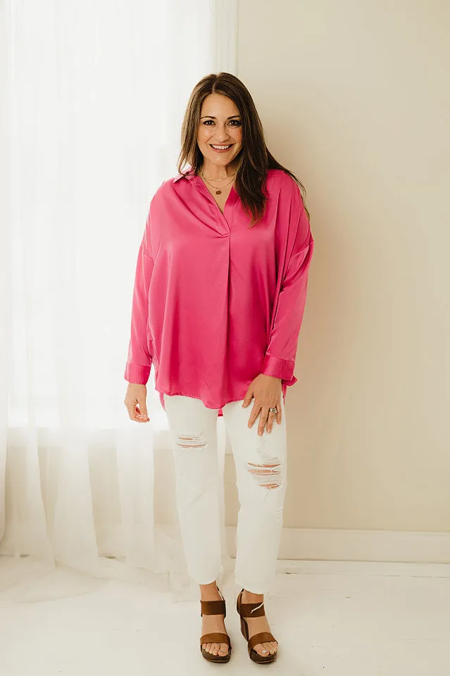 Flowy Satin Blouse