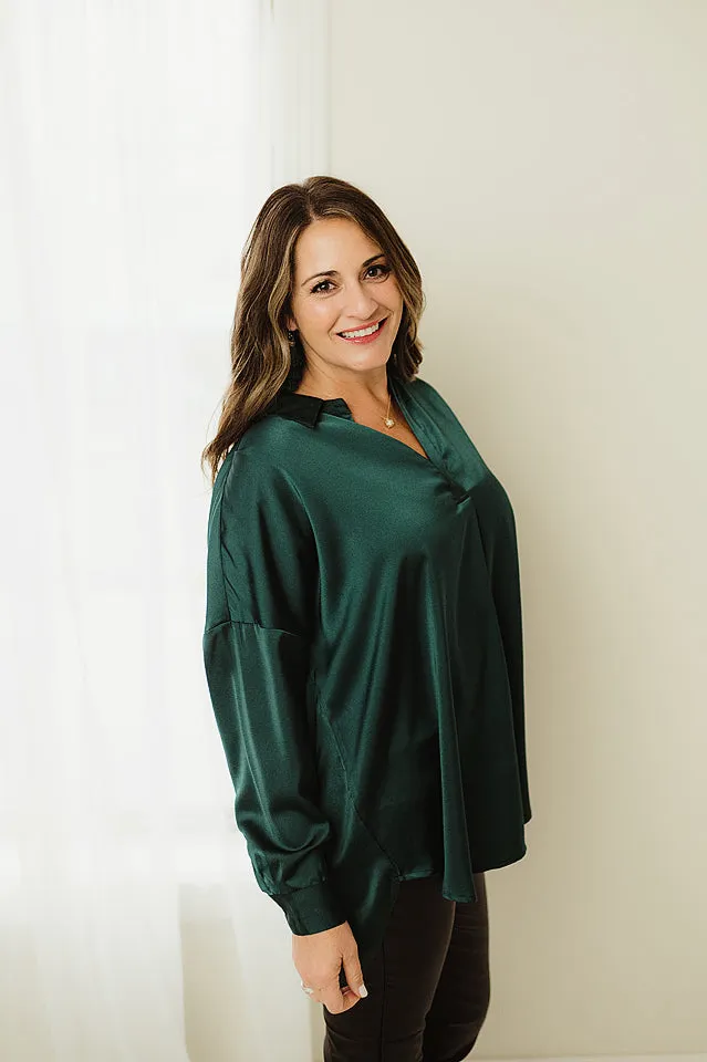 Flowy Satin Blouse