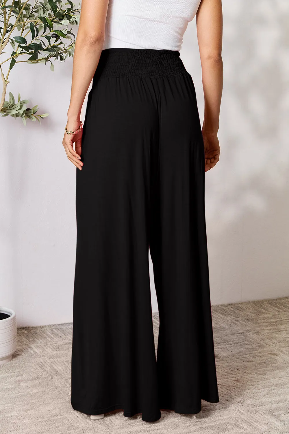 Full Size Wide Waistband Wide Leg Resort Pants