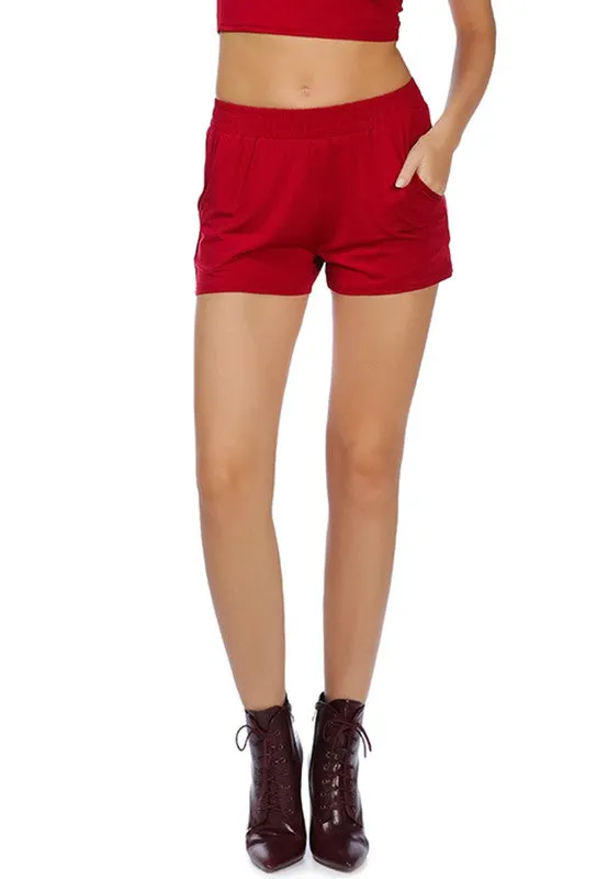 High Kicks Solid Cotton Shorts