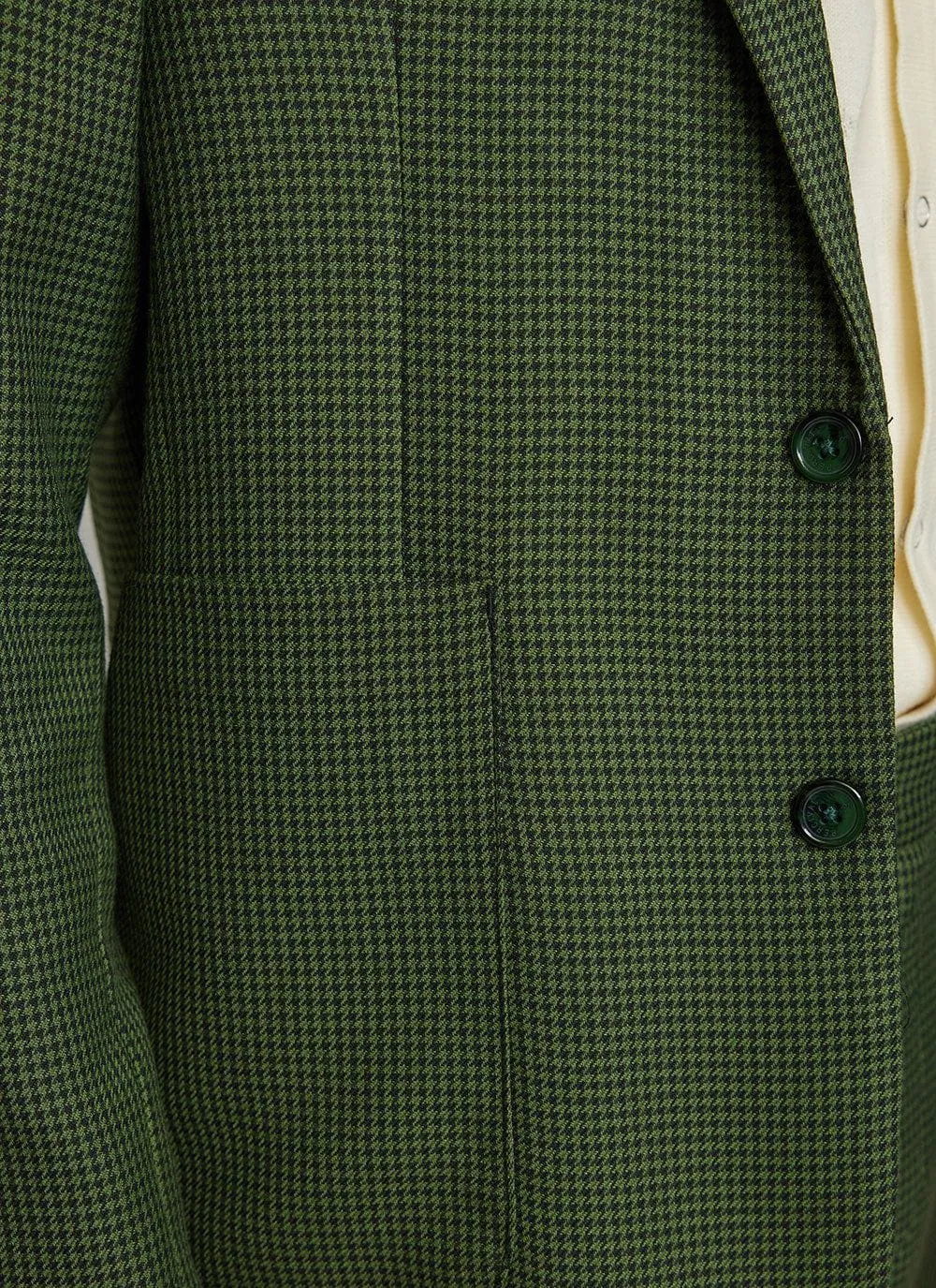 Houndstooth Tailored Blazer | Forest