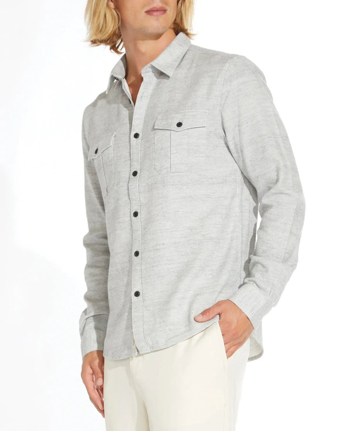 Kelvin Textured Shirt (Heather Gray)