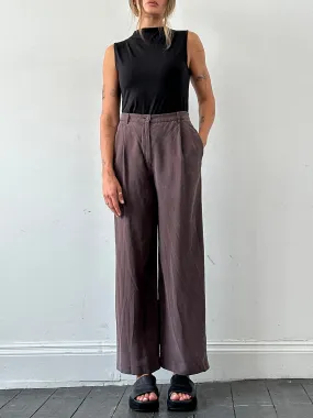 Max Mara Pure Silk Wide Leg High Waisted Trousers - W28