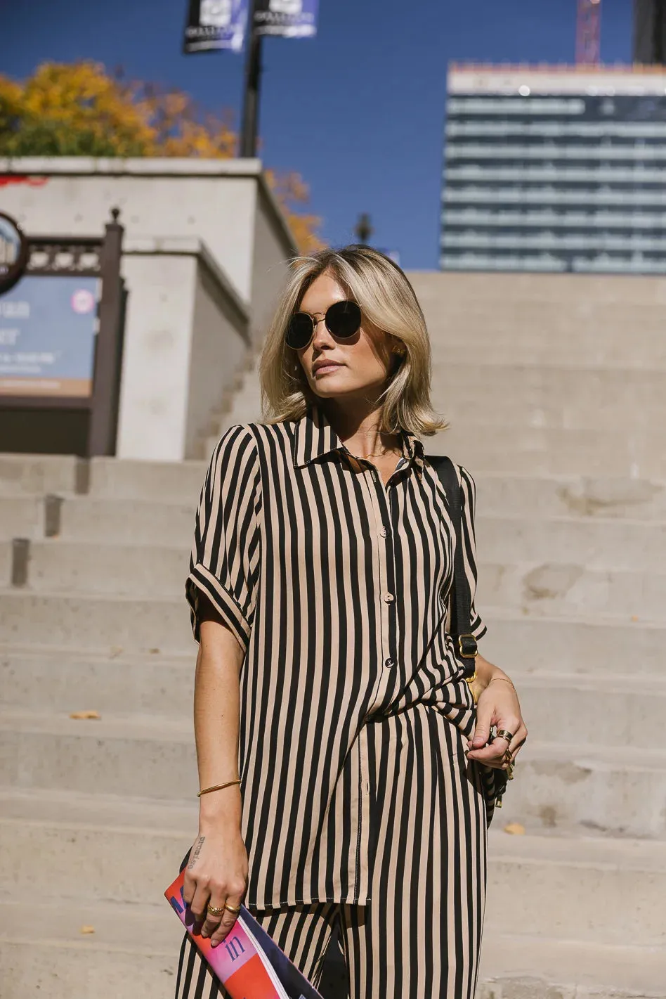 Max Striped Button Up