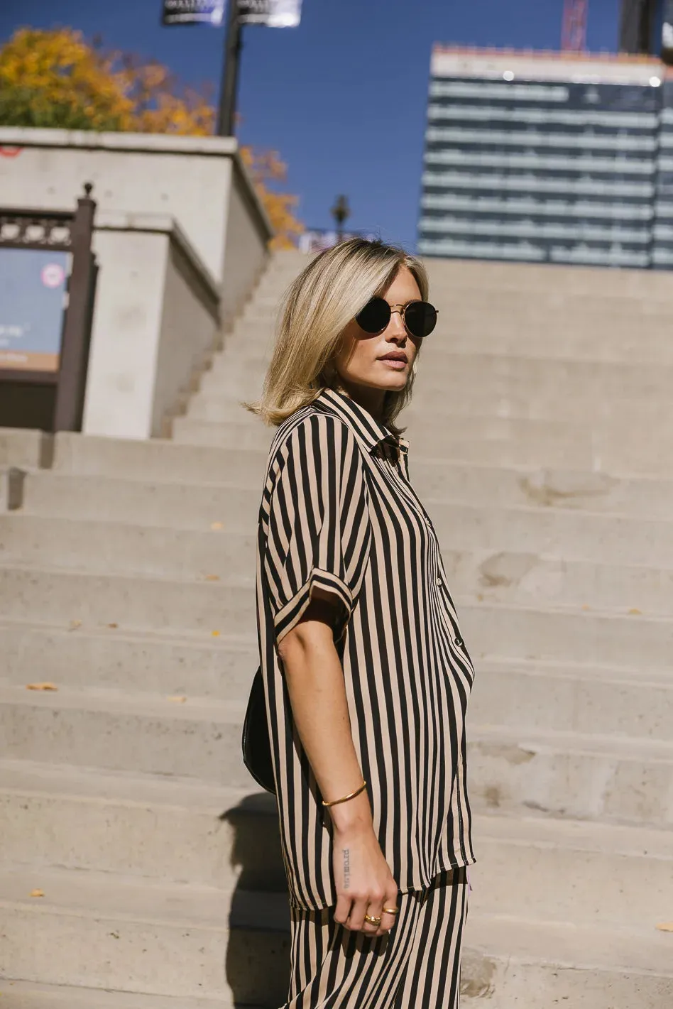 Max Striped Button Up