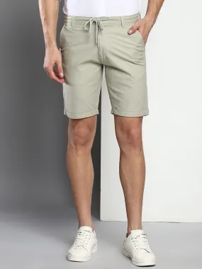 Men's Sage Slim Fit Mid Rise Casual Cotton Shorts