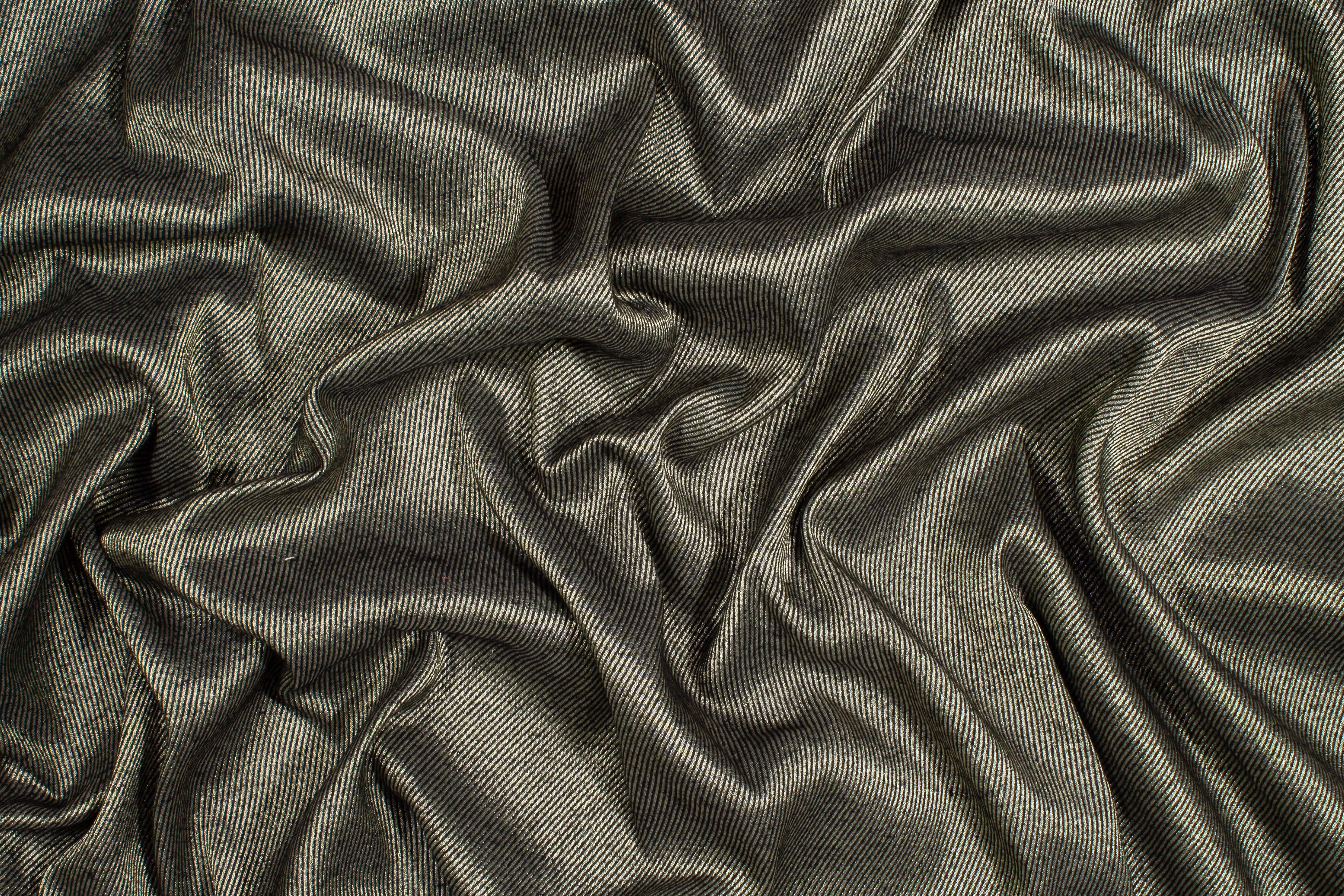 Metallic Italian Wool Twill