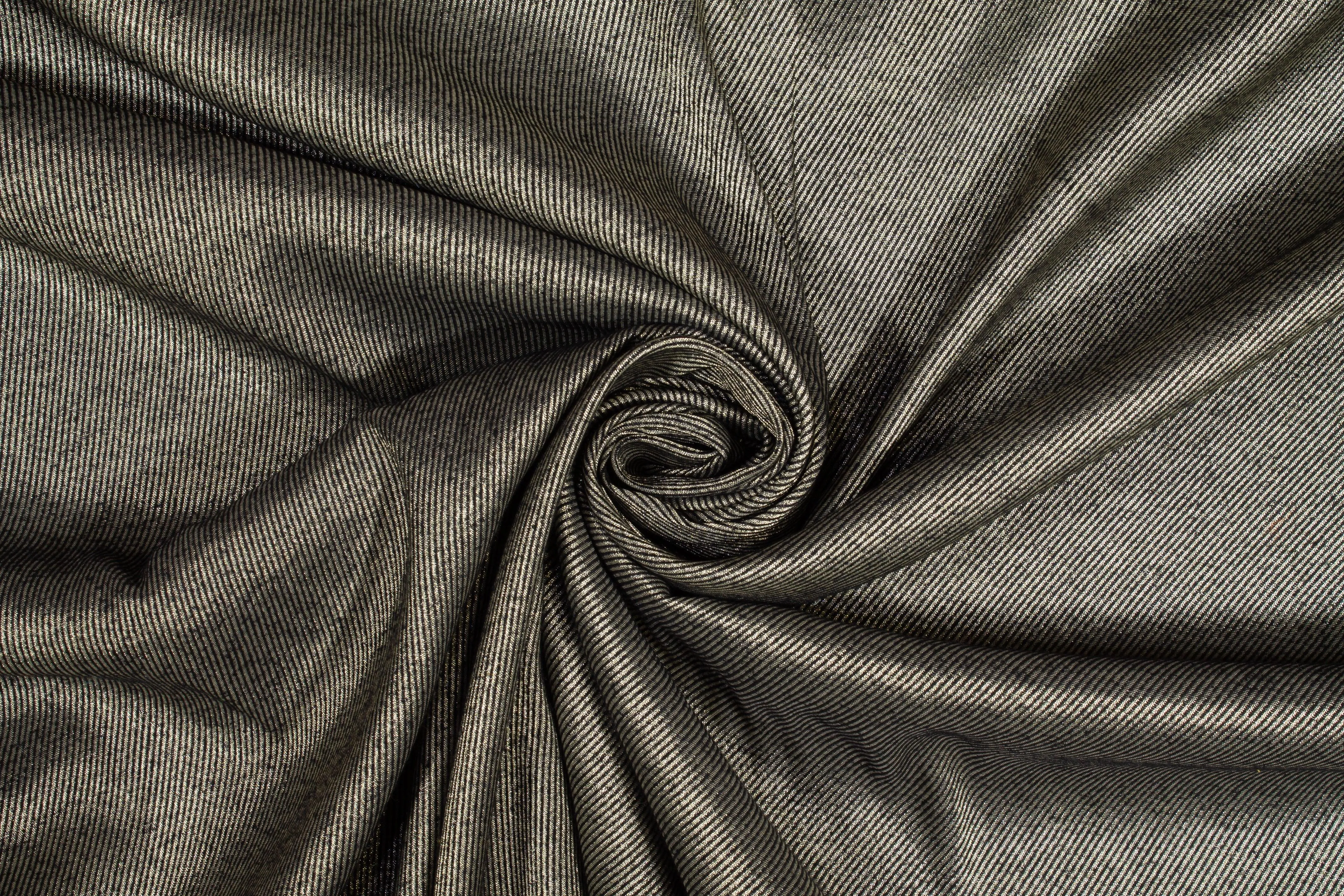 Metallic Italian Wool Twill