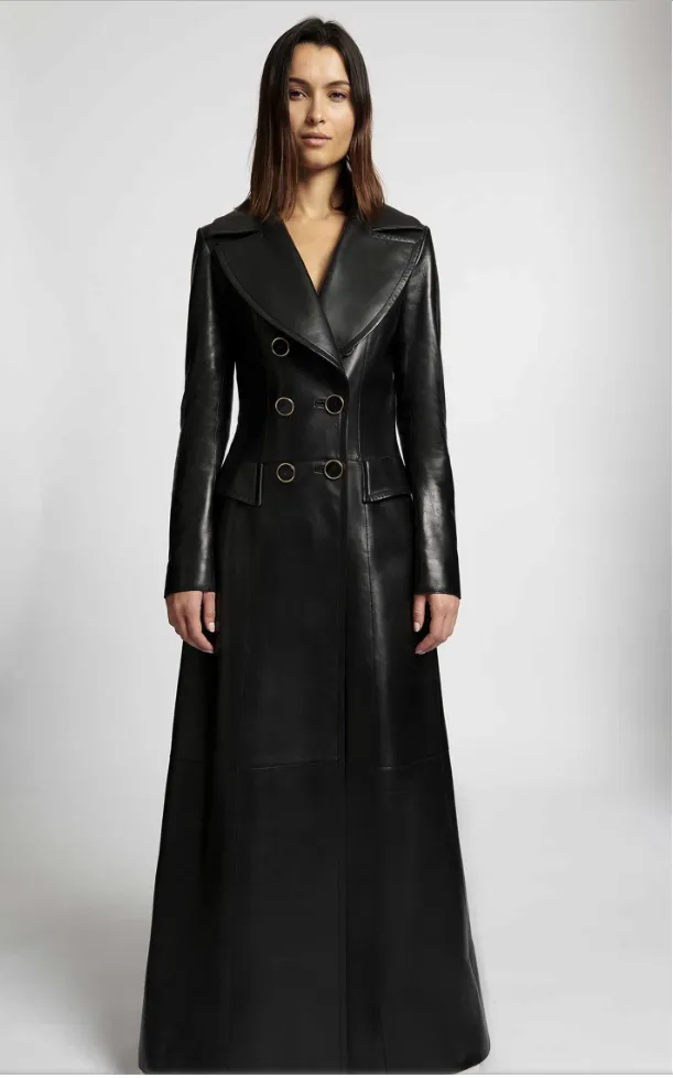 Mina Leather Coat