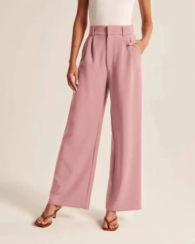 Pink Wide Leg Trouser Pant