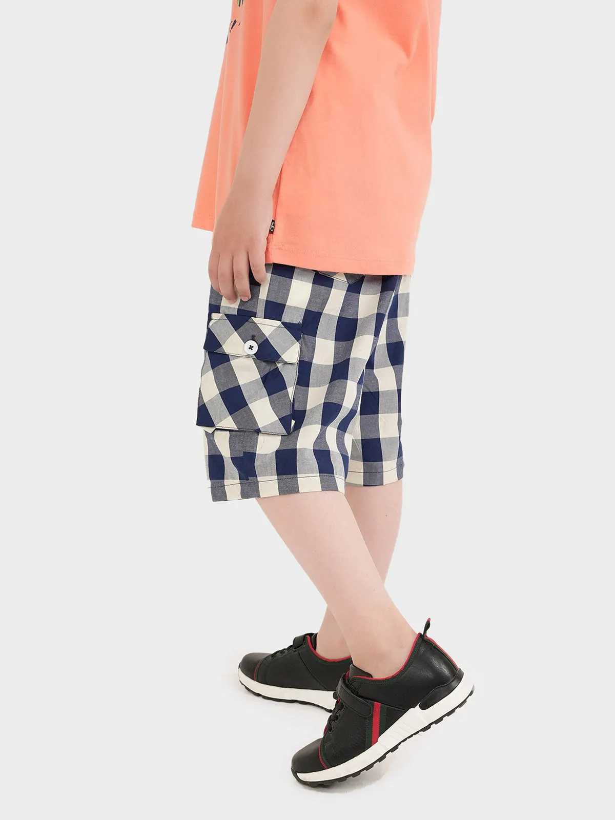 "DENZEL" Casual Checkered Shorts