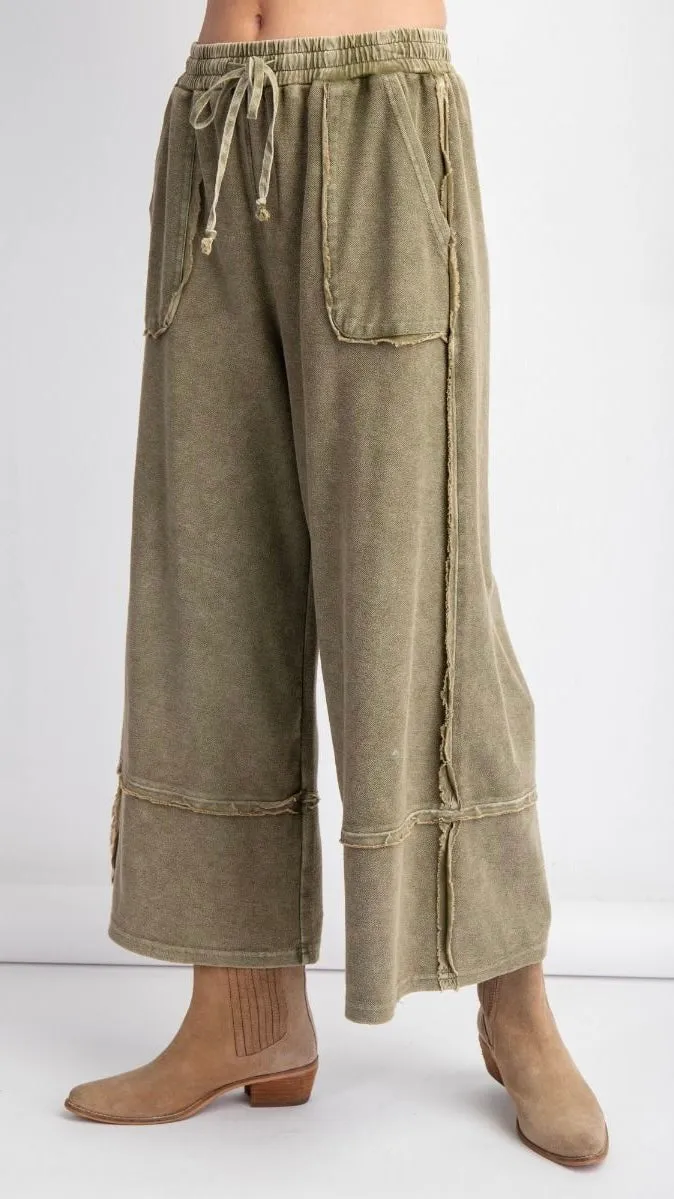 Reverse French Terry Wide Leg Pants 10/24