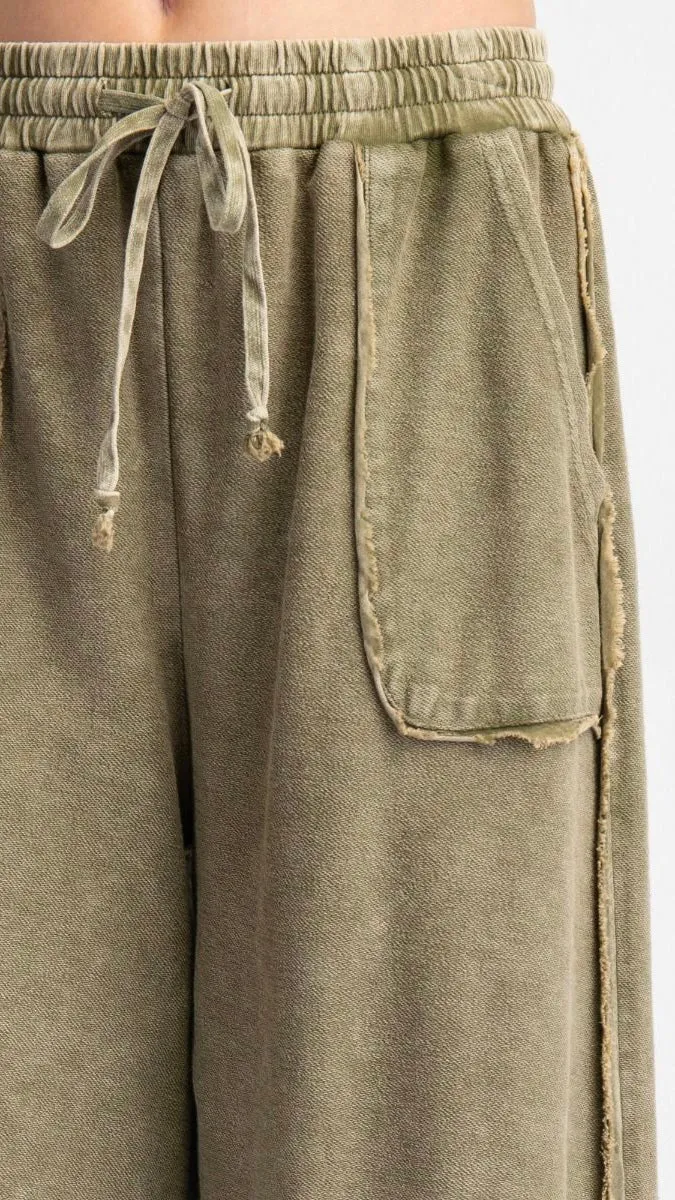 Reverse French Terry Wide Leg Pants 10/24