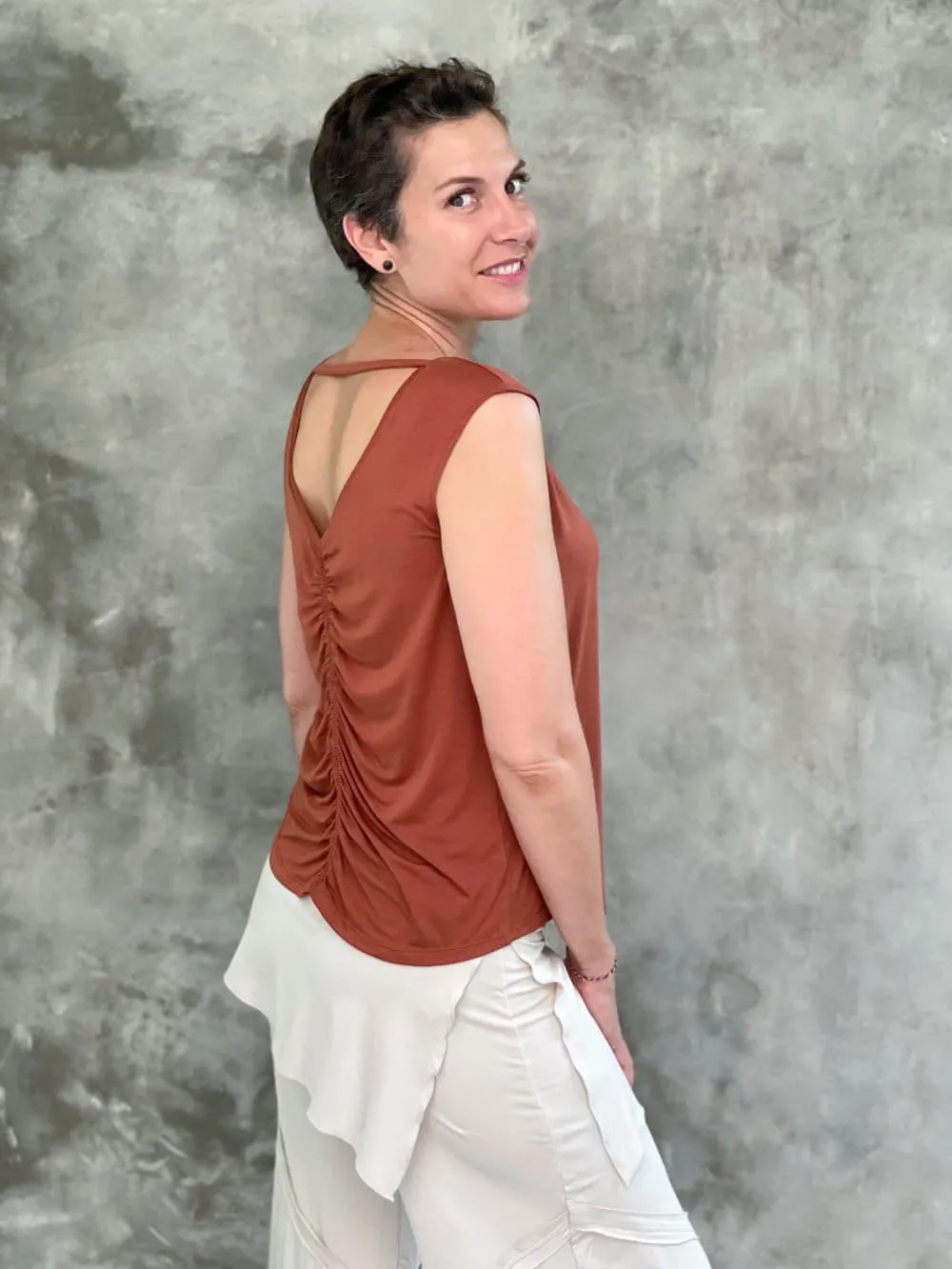 Reversible Ruched Tank Top