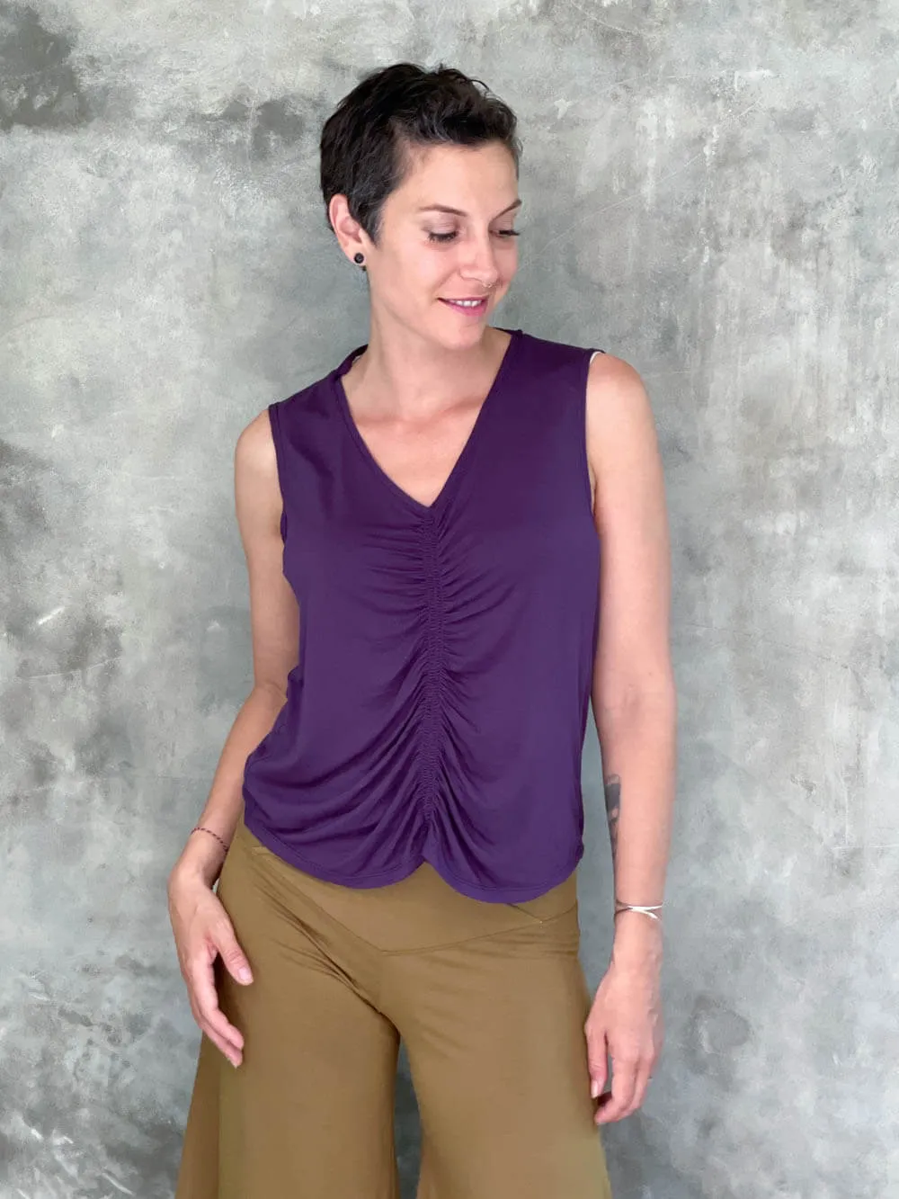 Reversible Ruched Tank Top