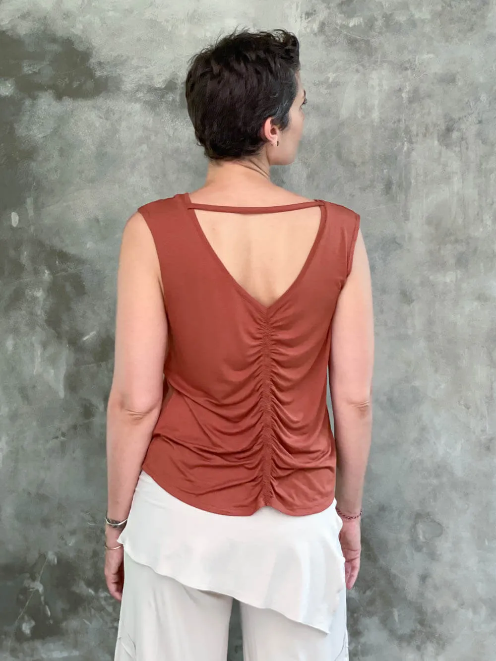 Reversible Ruched Tank Top