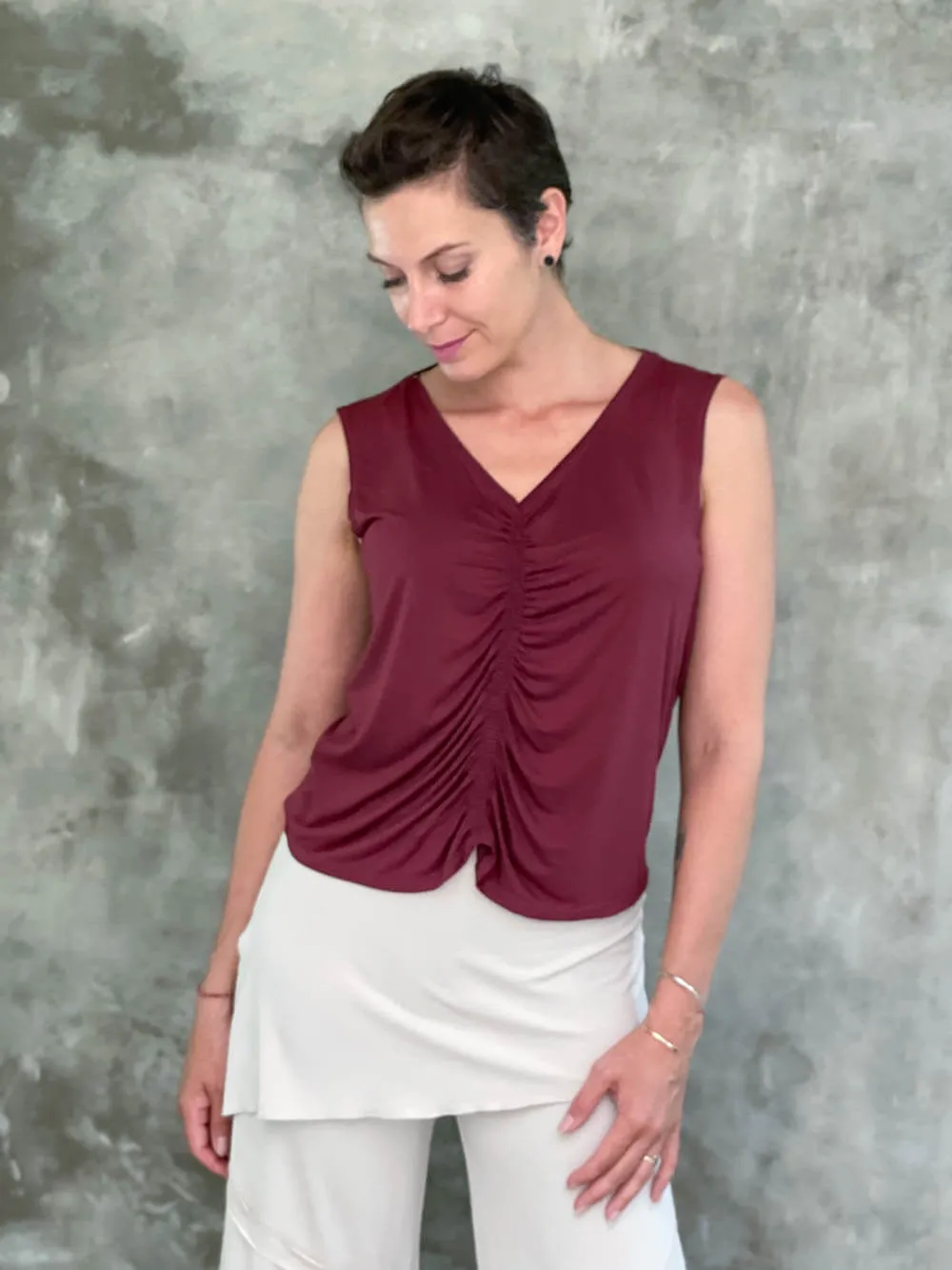 Reversible Ruched Tank Top