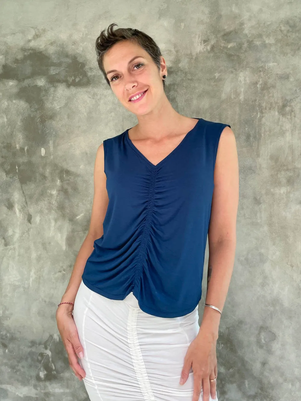 Reversible Ruched Tank Top