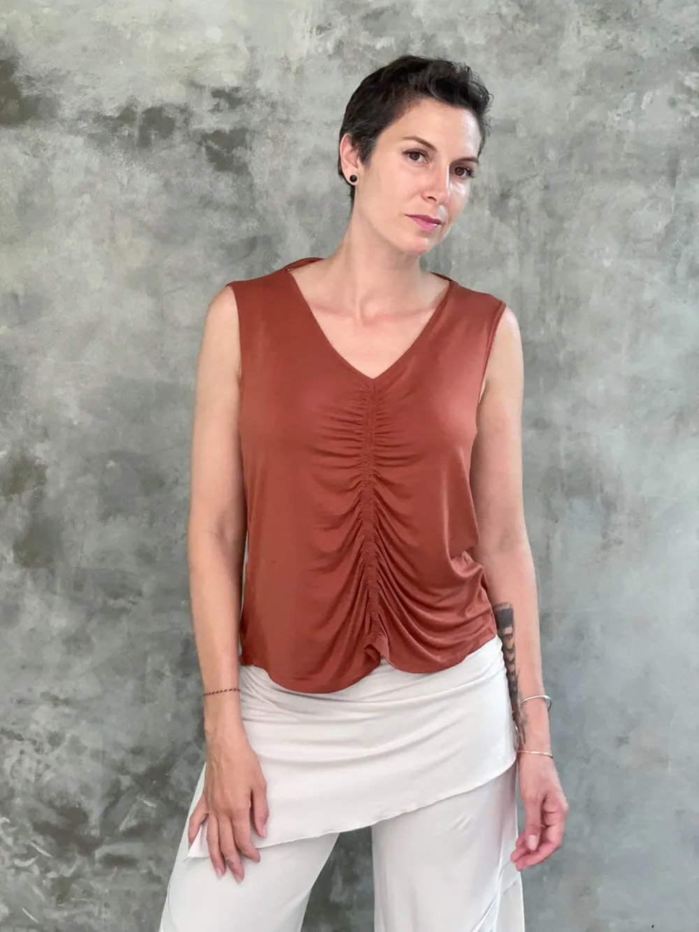 Reversible Ruched Tank Top