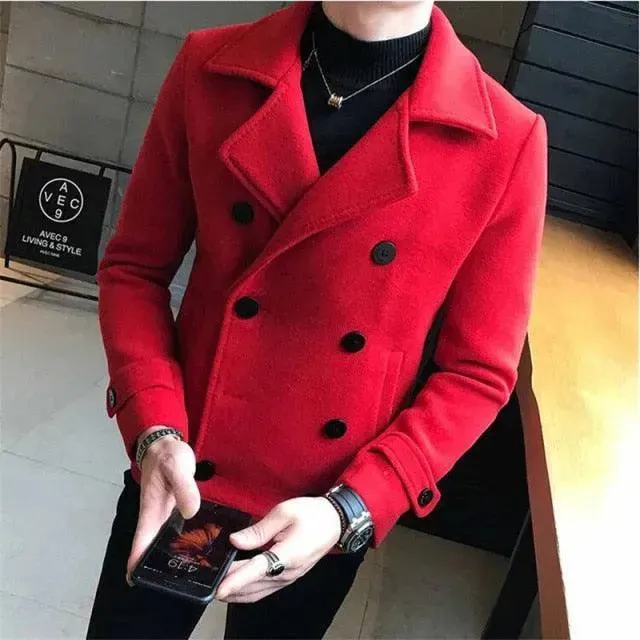 Short Double Breasted Pea Coat