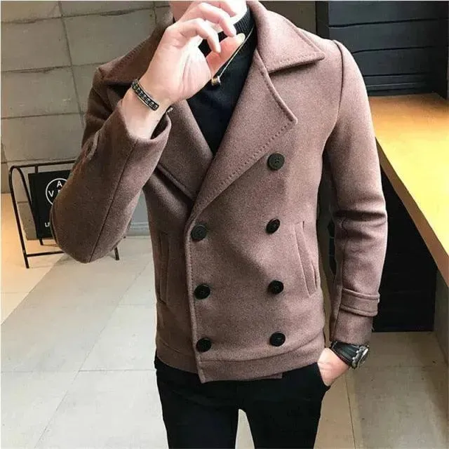 Short Double Breasted Pea Coat