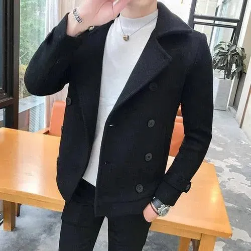 Short Double Breasted Pea Coat