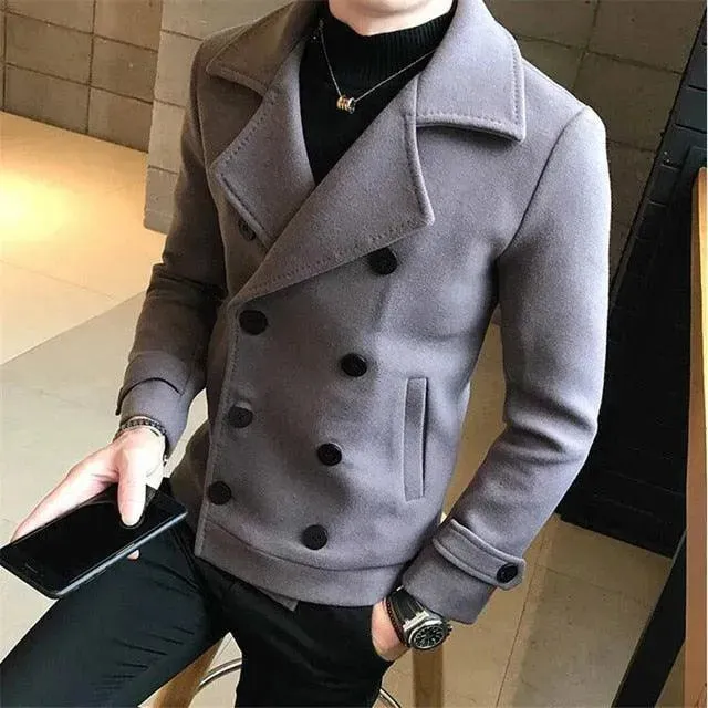 Short Double Breasted Pea Coat