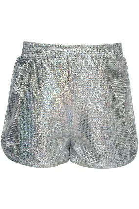 Silver Side Split Shorts