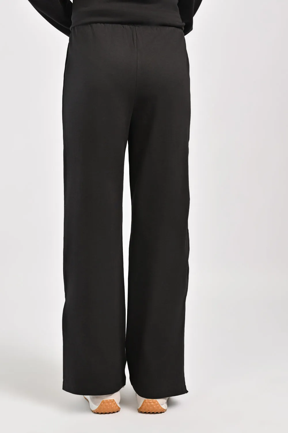 SOFT KNIT WIDE LEG TROUSERS